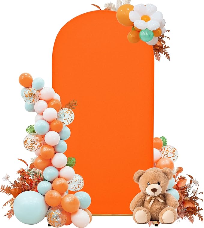 Wedding Arch Cover 6FT Arch Backdrop Cover Spandex Fitted Arch Cover for Round Top Chiara Backdrop Stand Covers for Wedding Birthday Party Baby Shower Banquet Ceremony Decoration