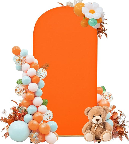 Wedding Arch Cover 6FT Arch Backdrop Cover Spandex Fitted Arch Cover for Round Top Chiara Backdrop Stand Covers for Wedding Birthday Party Baby Shower Banquet Ceremony Decoration
