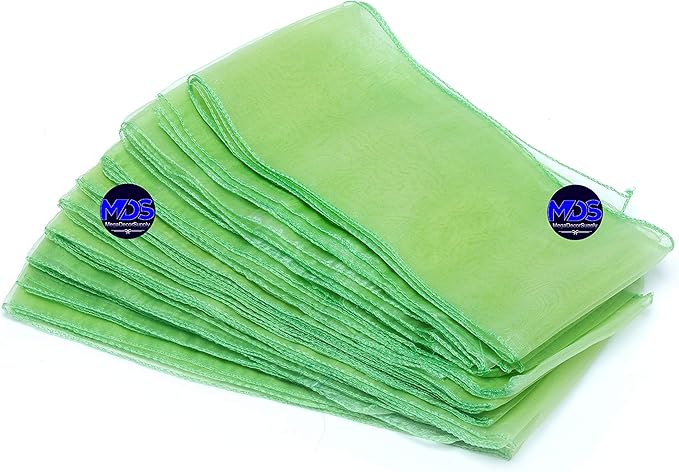 MDS Pack of 10 PCS Organza Chair Sashes Wider Dining Chair Bows Ribbon Tie Back for Wedding Party Birthday Bridal Shower Reception Event Banquet Home Chair Cover Decoration - Apple Green