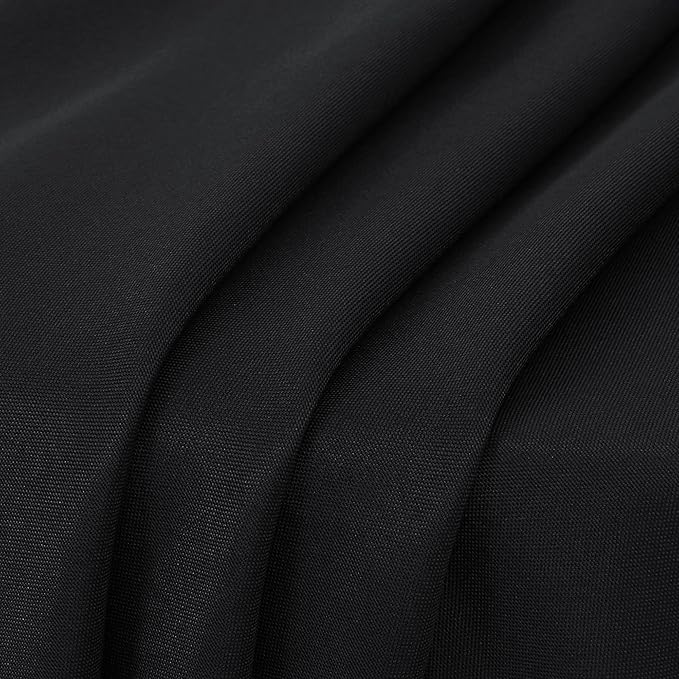 sancua 10 Pack Round Tablecloth Black 90 Inch - Stain and Wrinkle Resistant Table Cloth, Washable Polyester Table Cover for Dining Tables, Buffet Parties and Camping