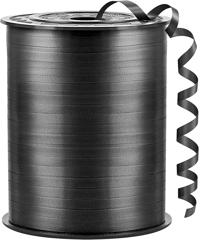 500 Yards Black Curling Ribbon-Balloon String-Balloon Ribbon Roll for Party Decoration, Gift Wrapping, Art Crafts, Florist Flower