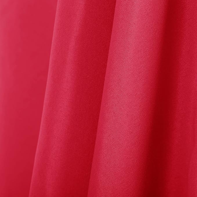 Ascoza 2pack 60x120 Inch Red Rectangular Tablecloth 6 Feet Table Cloth in Polyester Fabric for Wedding/Banquet/Restaurant/Parties