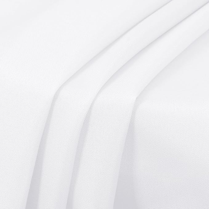 sancua 10 Pack Round Tablecloth White 90 Inch - Stain and Wrinkle Resistant Table Cloth, Washable Polyester Table Cover for Dining Tables, Buffet Parties and Camping
