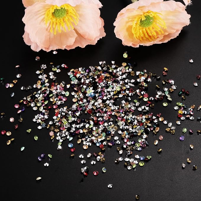 PATIKIL 14000Pcs Wedding Table Scatter Confetti Crystals 3mm Acrylic Diamonds Vase Fillers Gems for Table Centerpiece Decorations Bridal Shower Party, Yellow AB