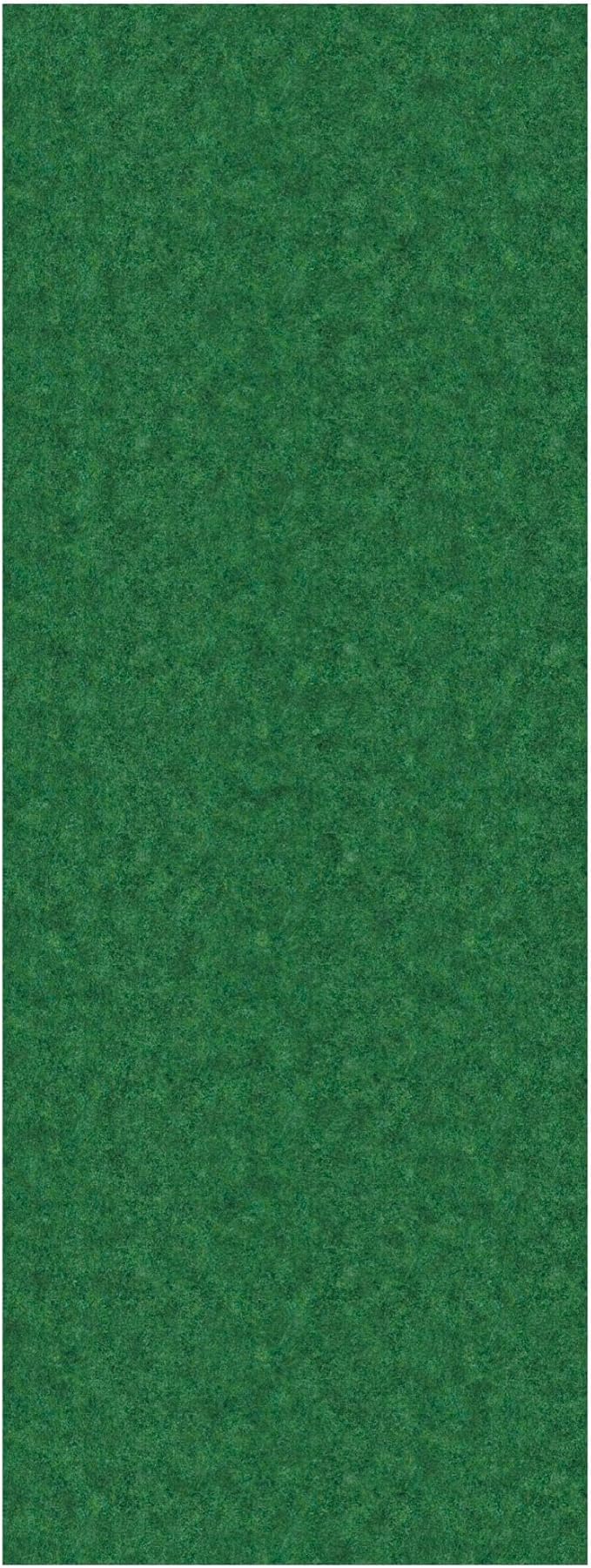 Ottomanson 2' x 19' Hallway Runner with Scraper Pile Extra Durable Non-Slip Rug Mat for Indoor & Outdoor Use - Ideal for Kitchen, Entryway, Patio & Garage - High-Traffic Carpet, Green