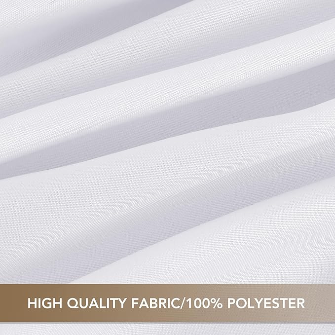 sancua White Square Tablecloths 70x70 Inch, 2 Pack - Fabric Table Cloth for Square or Round Tables, Washable Polyester Table Cover for Outdoor Party, Birthday, Decorative Display Tables