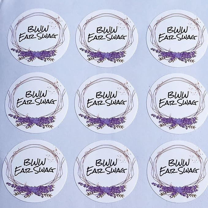 Premium Custom Stickers Labels - Personalized Stickers for Businesses Logo and Name. Birthday Pets and Label Product Boxes Wedding Favors Waterproof Labels (wreath 1, 3.5 inch)