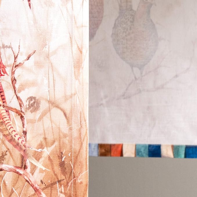 Maison d' Hermine Table Runner 100% Cotton Single Layer Table Runners 72 inches Long for Thanksgiving Christmas Decorations Home Kitchen Dining Party Wedding (Faisan D'Automne, 14.5" x 72")