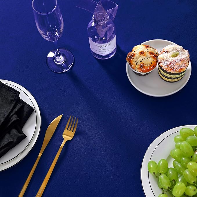 Rectangle Tablecloth 60x102 inch Washable Polyester Fabric Table Cloth for Wedding Party Dining Banquet Decoration（60x102, Royal Blue）