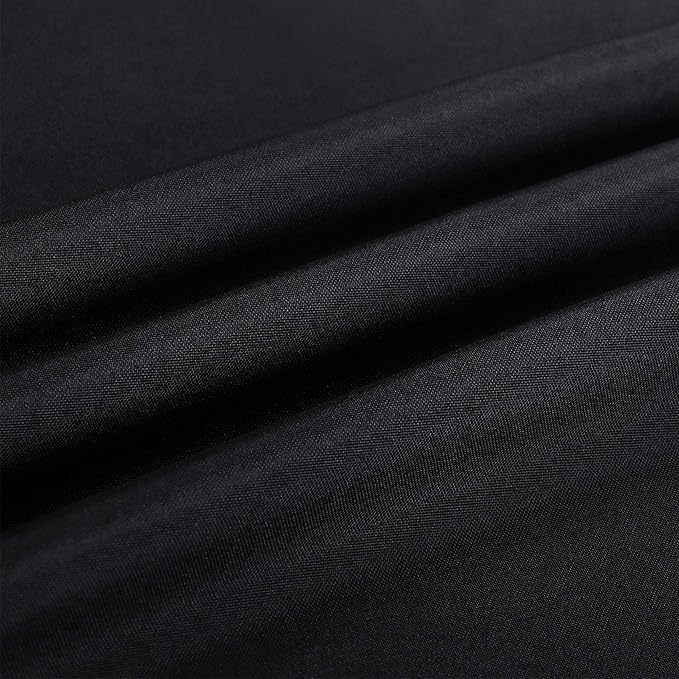 Ascoza 6pack 90 Inch Black Round Tablecloth in Polyester Fabric for Wedding/Banquet/Restaurant/Parties
