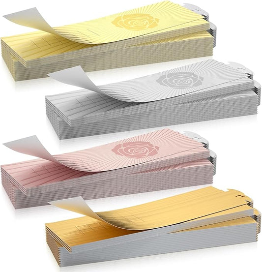 Polymer Material Reusable Napkin Band, Glue-Free Tear-Proof Water Resistant Oil-Proof Napkin Bands Set of 200(Assorted 4 Front Colors and Back Silver), 6 Adjustable Sizes Napkin Rings