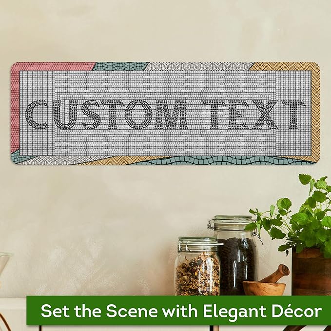 Custom Sign, Custom Street Sign, 11 Font Colors, 13 Font Styles, 4 Hole Options, 22 Sizes, 6x18 Inches, Rust Free DiBound, Fade Resistant, Made in USA by My Sign Center (Fauxsaic 2)