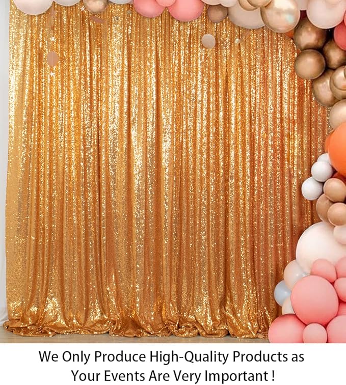 ShiDianYi 4FTX6FT-Gold-SEQUIN Photo Backdrop,Party/Prom Photography Background,Wedding Photo Booth (Gold)