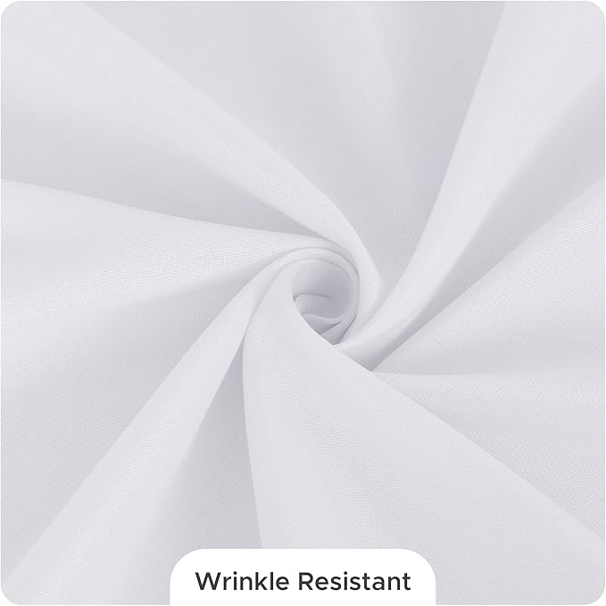 Fitable 8 Pack Table Cloth Rectangle Table: Stain and Wrinkle Resistant Tablecloth Rectangular, Washable Polyester Tablecloths for Wedding Party Dining Banquet Event Catering(White, 70x108 Inch)