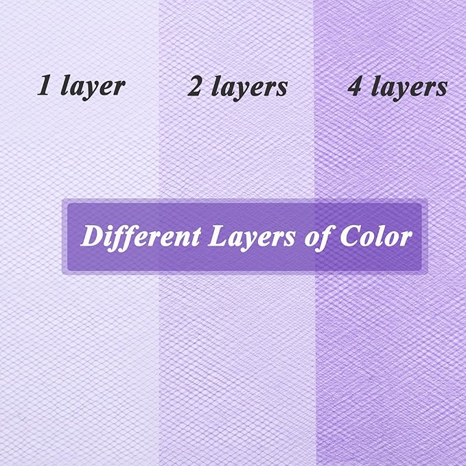Purple Tulle Fabric Roll 6" by 100 Yards (300 ft) Soft Tulle Spool for DIY Crafting Favor Supplies, Tutus, Wedding, Party Decorations, Gift Wrapping
