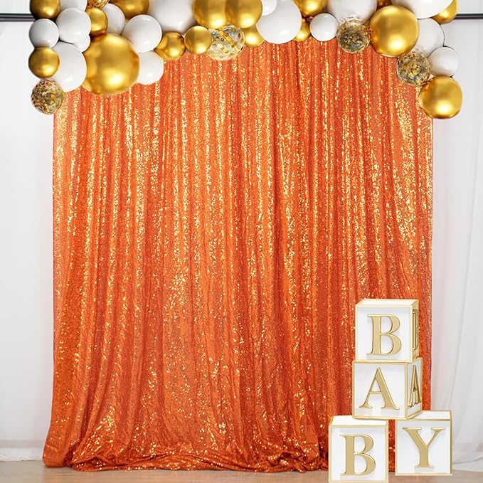 DUOBAO 10x10ft Double-Sided Coral Sequin Backdrop | Sparkling Photography Studio Background for Graduation, Wedding, Birthday, Live Stream