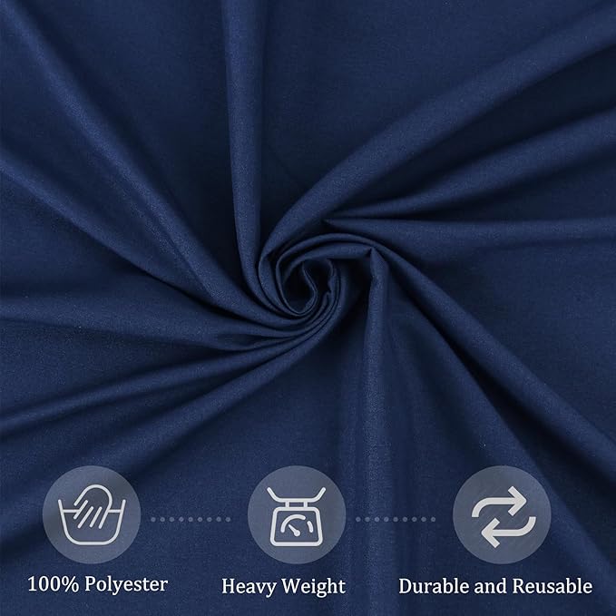 8 Pack Round Tablecloth 70 Inch Round Table Covers Bulk Washable Polyester Fabric Round Table Clothes for Wedding Party Reception Banquet Buffet Restaurant (Navy Blue, 70 Inch)
