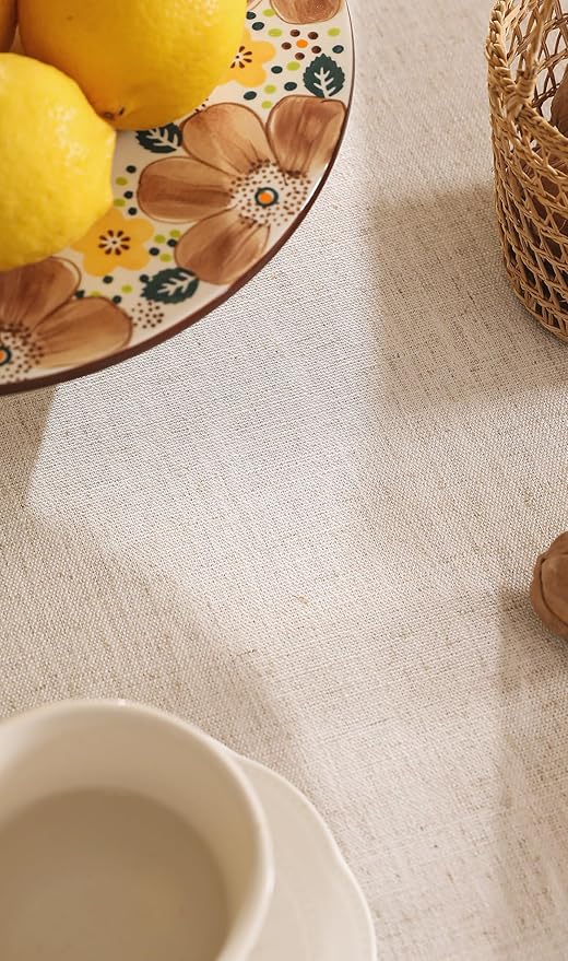 patdrea Designer Linen Tablecloth for Rectangle Table,Pineapple Pattern Colorful Tropical Style Tablecloths,Table Cover Cloth Decor for Kitchen Dining Christmas,Thanksgiving,55"x87"-Pineapple B