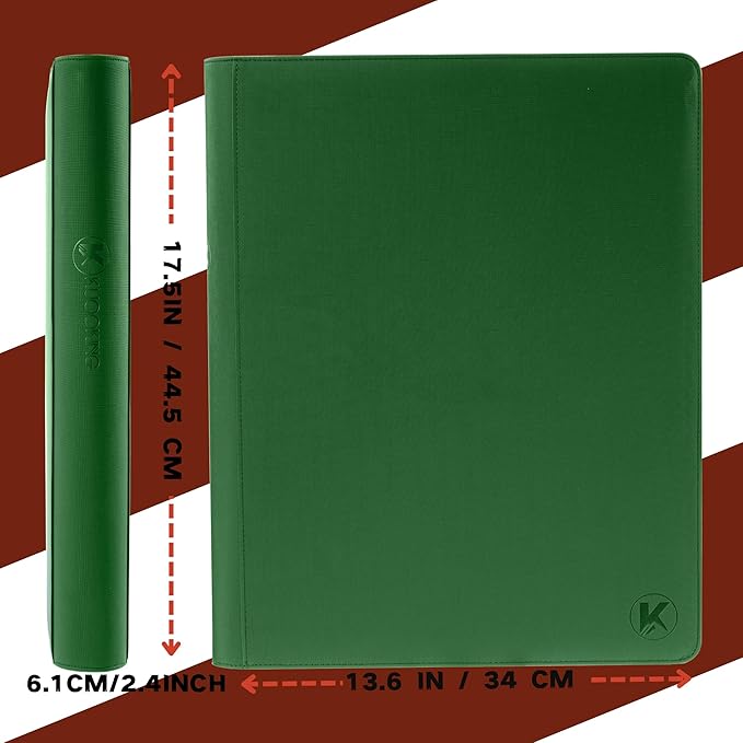 1408+ Pockets Trading Card Binder, 16-Pocket Card Ablum Compatible with MTG,Sports Cards & Other Standard Size Trading Card (Green)