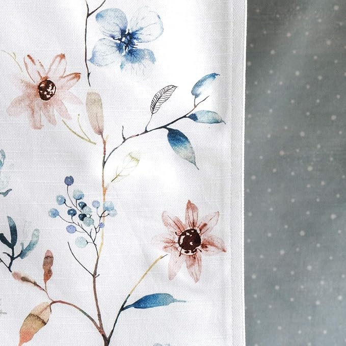 Maison d' Hermine Table Runner 100% Cotton Double Layer Table Runners 108 inches Long Decorative for Home Kitchen Dining Party Baby Shower Wedding Bridal Shower (Ice Florals, 14.50" x 108")