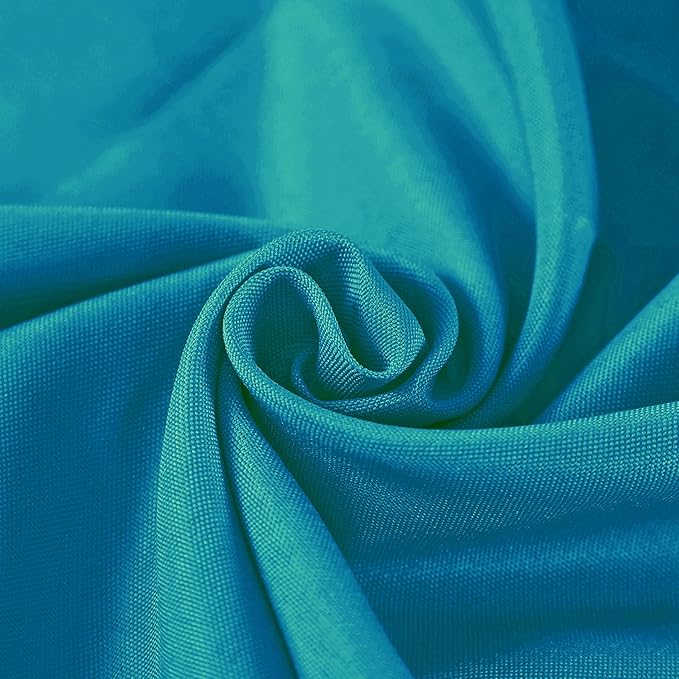 90 inch Round Tablecloth Washable Polyester Table Cloth Decorative Table Cover for Wedding Party Dining Banquet（90 inch, Caribbean Blue）