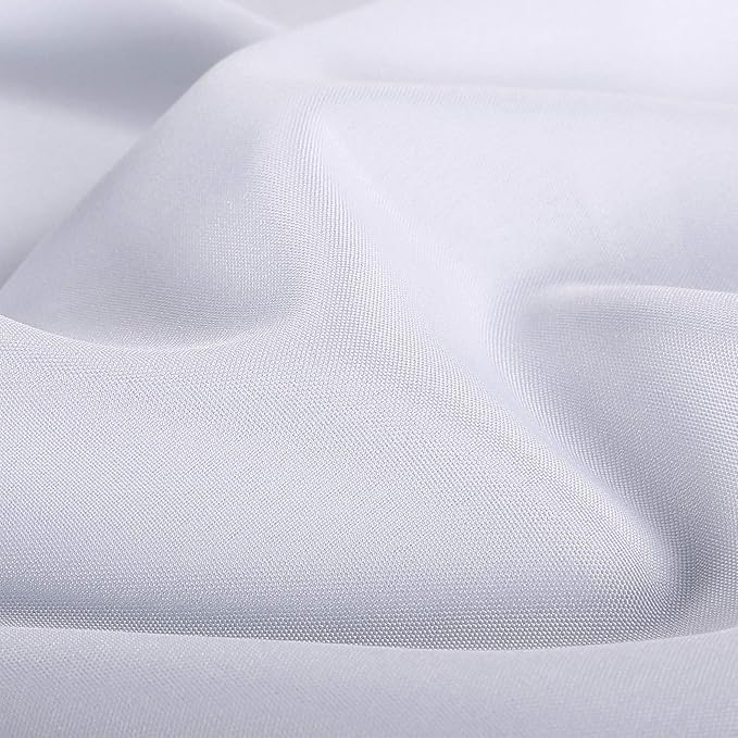 Ascoza 2pack 108 Inch White Round Tablecloth in Polyester Fabric for Wedding/Banquet/Restaurant/Parties