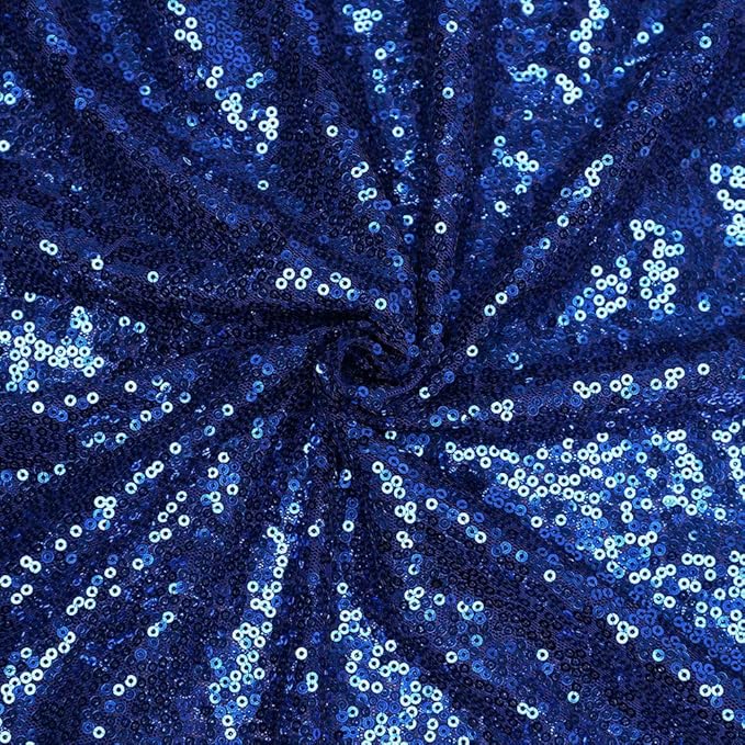 Eternal Beauty Navy Blue Sequin Backdrop Curtains, Shimmer Back Drop 2Panels-2FTx8FT for Independence Day Christmas, Party, Birthday, Photography, Wedding, Baby Shower Event Decoration