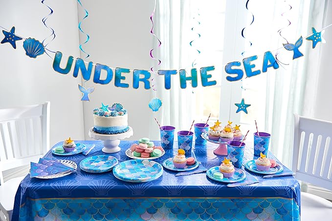 American Greetings Mermaid Party Supplies, Dinner Plates (36-Count)