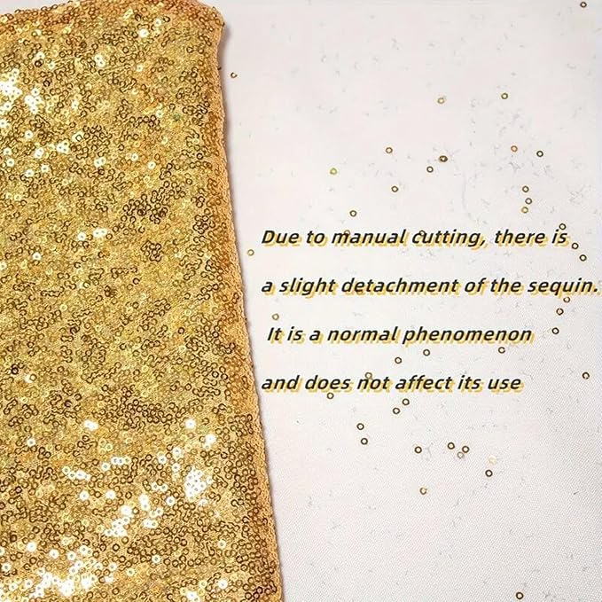 Gold Sequin Backdrop 2FTx8FT 2 Panels Sparkly Background Drapes for Party Wedding Baby Shower Decorations
