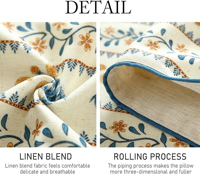 ISAENNE Designer Pale Yellow Elegant Linen Table Runner 71 Inches Long,French Floral Pattern Elegant Table Runners for Dining Tables,Thanksgiving,Kitchen Tables,Christmas,12"*71"-Estevan A
