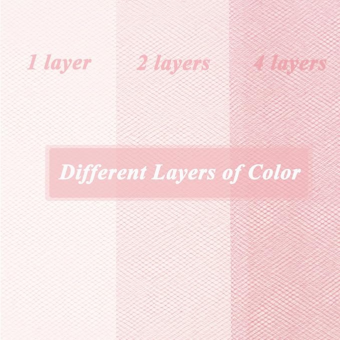 Blush Tulle Fabric Roll 6”by 100 Yards (300 ft) Soft Tulle Spool for DIY Crafting Favor Supplies, Tutus, Wedding, Party Decorations, Gift Wrapping