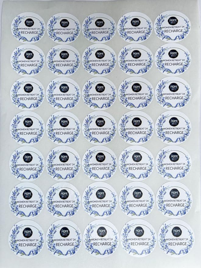 Custom Stickers for Weddings, Birthdays & Businesses - Personalized Labels with Your Logo - Waterproof, Fade and Heat Resistant - Pack of 100-1000 (Wreath O, 1.5 Inch)