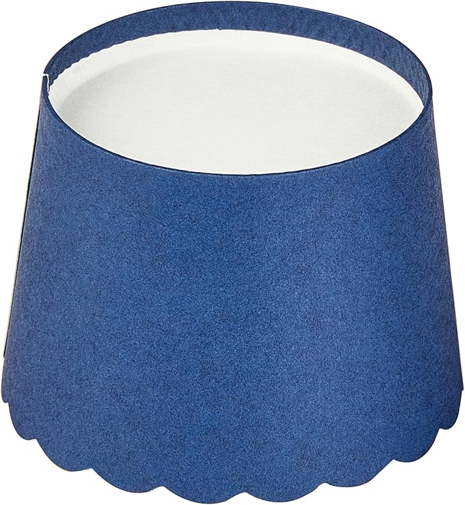 Panificio 3 Ounce Cupcake Wrappers, 200 Scalloped Baking Cups - Oven-Ready, Greaseproof, Midnight Blue Paper Cupcake Liners, Disposable, For Birthdays, Baby Showers, Or Weddings - Restaurantware