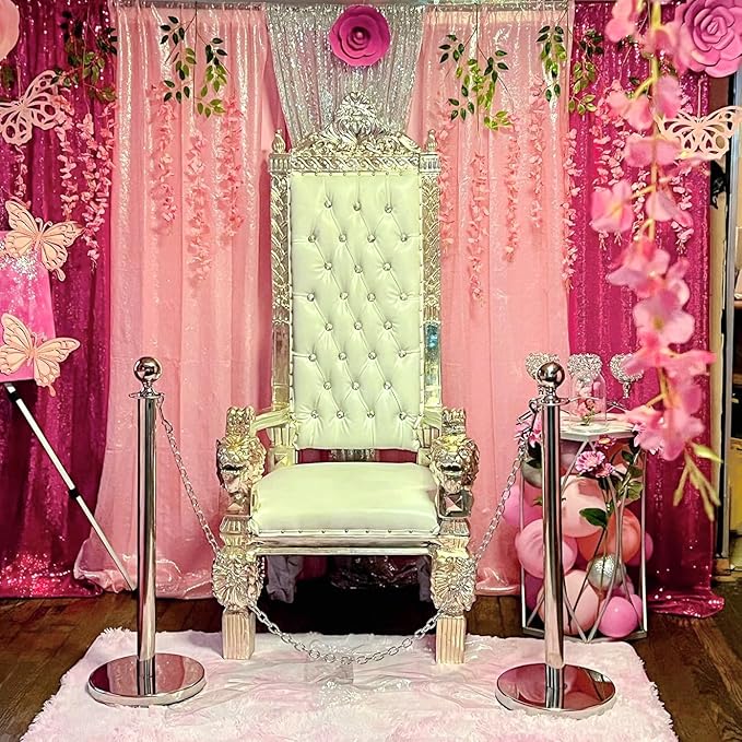 Hot Pink Sequin Backdrop Curtain 10FTx10FT 1 Panel Fuchsia Sparkle Backgound Drape Glitter Metal Backdrop Curtain for Weddings Showers Photophy Parties Birthday