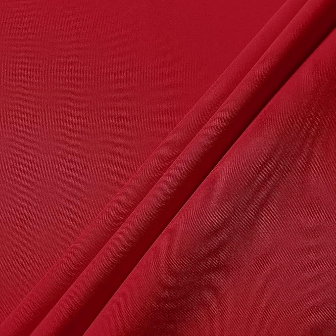 sancua Round Tablecloth - 80 Inch - Water Resistant Spill Proof Washable Polyester Table Cloth Decorative Fabric Table Cover for Dining Tables, Buffet Parties and Camping, Red