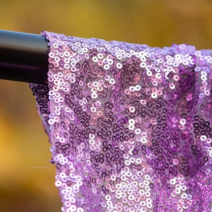 Lavender Sequin Backdrop Curtains 1 Panel 10FTx10FT Glitter Lavender Photo Backdrop Drapes Party Wedding Baby Shower Backdrop Sparkle Photography Background Backdrops