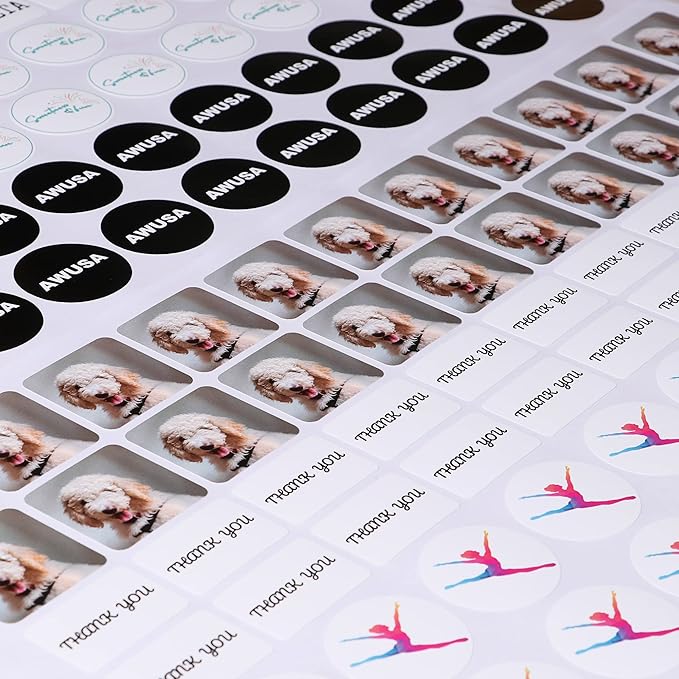 Custom Stickers - Personalized Labels, Customized Stickers with Any Design Image Logo Text, 100 Labels (Circle, 3.5"x3.5")