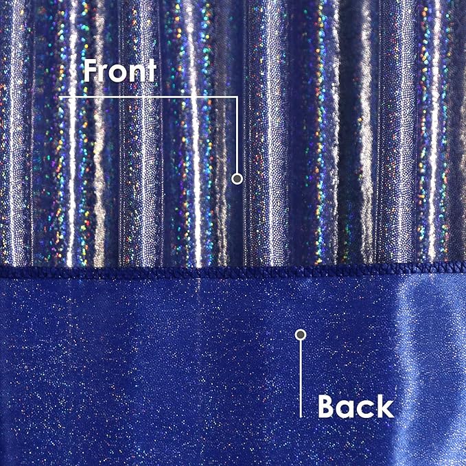 Fitable Sequin Tablecloth for Parties 60x102 Inch - Sparkle Glitter Laser Rectangle Overlay for Independence Day Decoration Ceremony Birthday Holiday Banquet, Dark Blue