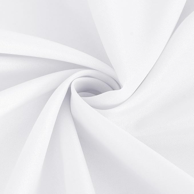sancua 6 Pack Round Tablecloth 108 Inch White, Stain and Wrinkle Resistant Table Cloth - Washable Polyester Table Cover for Dining Tables, Buffet Parties and Camping