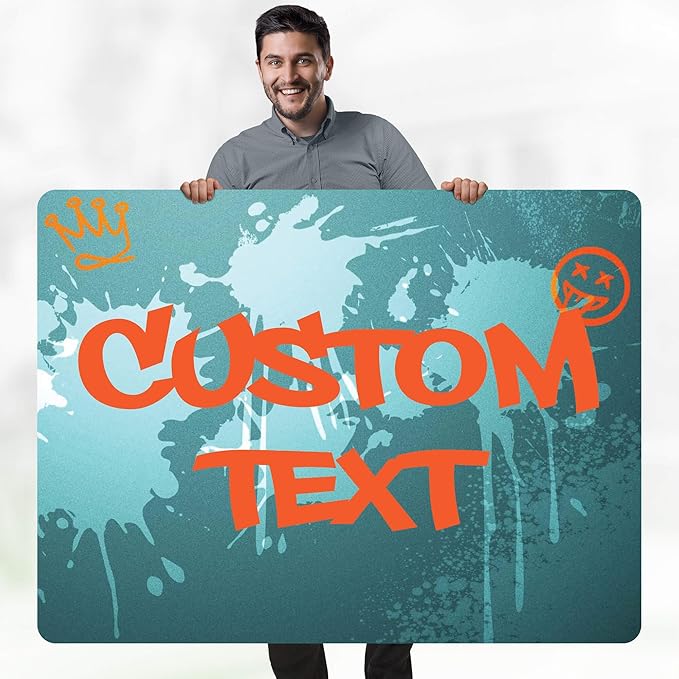 Custom Sign, Custom Street Sign, 11 Font Colors, 13 Font Styles, 4 Hole Options, 22 Sizes, 36x48 Inches, Rust Free DiBound, Fade Resistant, Made in USA by My Sign Center (Graffiti)