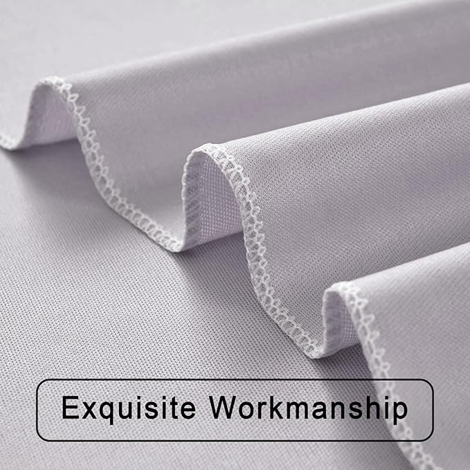 10 ft x 10 ft Wrinkle Free Silver Backdrop Curtain for Parties, Polyester Silver Grey Backdrop Drapes 2 Panels 5x10ft for Baby Shower Photoshoot Engagement Wedding Birthday Photography Background