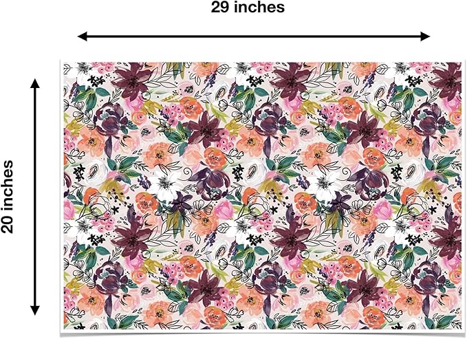 Colors of Rainbow - Twig & Twine - 12 Sheets, 20 inch X 29 inch - Italian Print Tissue Paper for Decoupage Gift Basket Gift Bag Party Crafts (Twig & Twine)