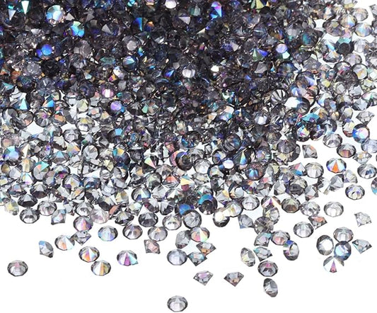 PATIKIL 14000Pcs Wedding Table Scatter Confetti Crystals 3mm Acrylic Diamonds Vase Fillers Gems for Table Centerpiece Decorations Bridal Shower Party, Navy Blue AB
