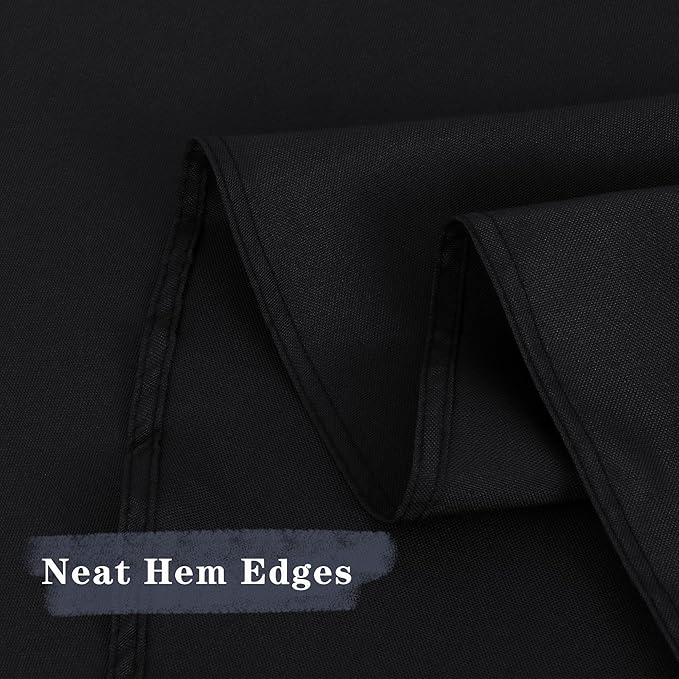 sancua 10 Pack Round Tablecloth Black 90 Inch - Stain and Wrinkle Resistant Table Cloth, Washable Polyester Table Cover for Dining Tables, Buffet Parties and Camping