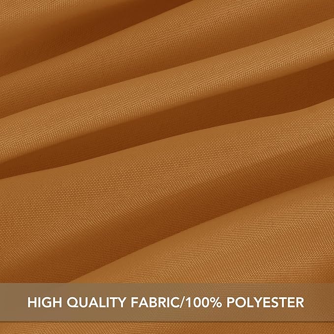 sancua Thanksgiving Square Tablecloths 70x70 Inch Bronze, 2 Pack - Fabric Fall Table Cloth for Square or Round Tables, Washable Polyester Table Cover for Dinner, Holiday Party, Display Tables