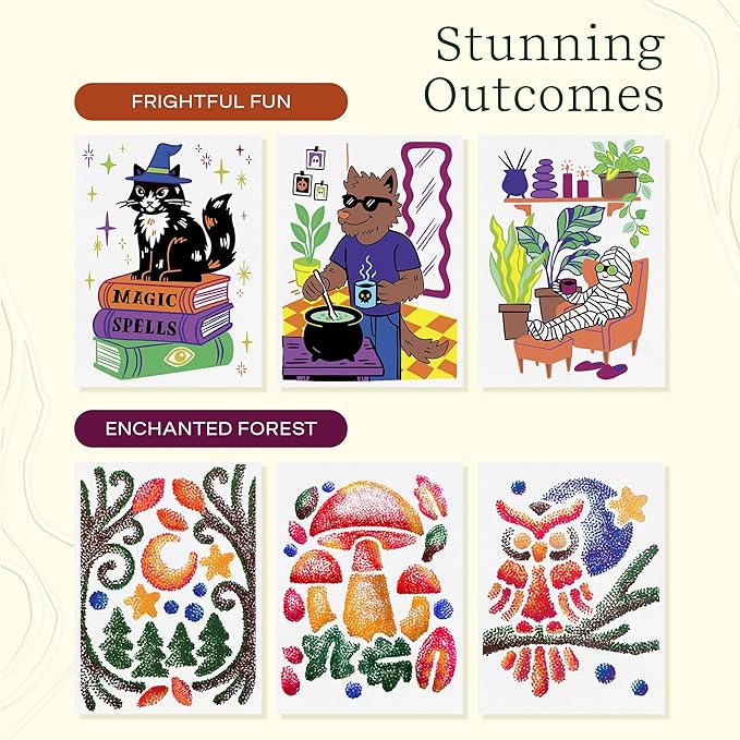 Lifelines FlowArt Activity Pad, 2-Pack Fall Set + Bonus Pad - Guided Art Meditations with Markers - Illuminate & Create and Pogo-Dot - Coloring Books for Teens, Adults & Seniors