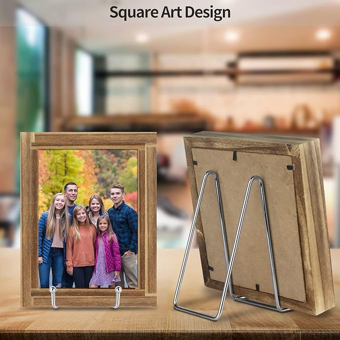 IBosins 5 Pack 6 Inch Plate Holder Display Stands, Metal Silver Frame Stand for Picture, Book, Photo Easel, Creation, Collectibles