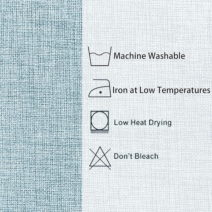 Hiasan Faux Linen Rectangle Tablecloth - Wrinkle and Stain Resistant Washable Table Cloth for Kitchen Dining Room Holiday Table Cover for Dinner, Lux Slate Blue, 70 x 90 Inch