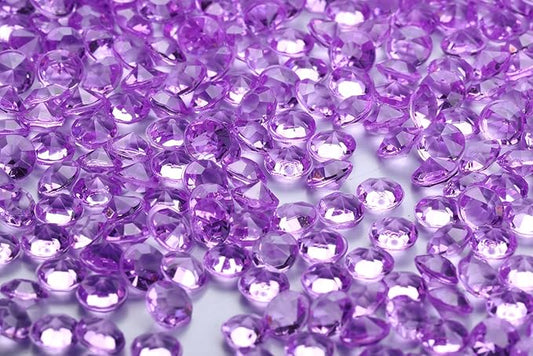 5000 pcs/Pack Wedding Table Scatter Confetti Crystals Acrylic Diamonds 6 mm Rhinestones for Wedding, Bridal Shower, Vase Beads Decorations (6mm, Light Purple)