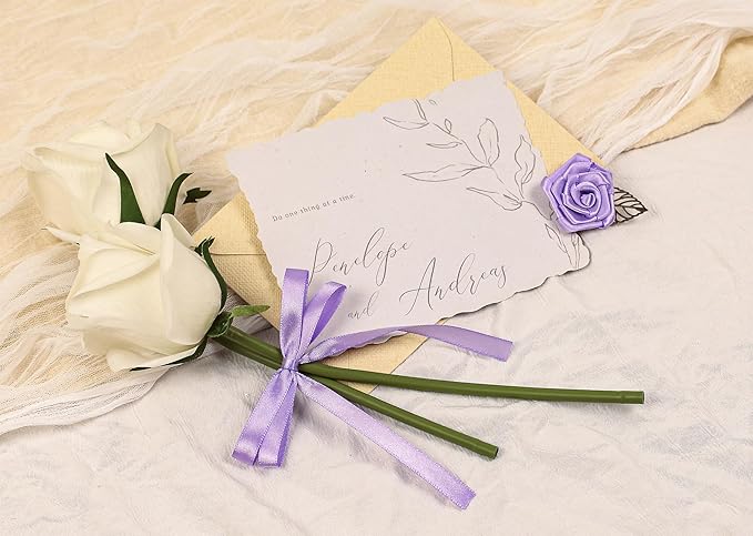Light Purple Satin Ribbon 3/8 inch X Continuous 25 Yards, Single Face Polyester Ribbon Perfect for Gift Wrapping, Flower Bouquet, Wedding Decor, Crafts, Bow Making, Sewing and More